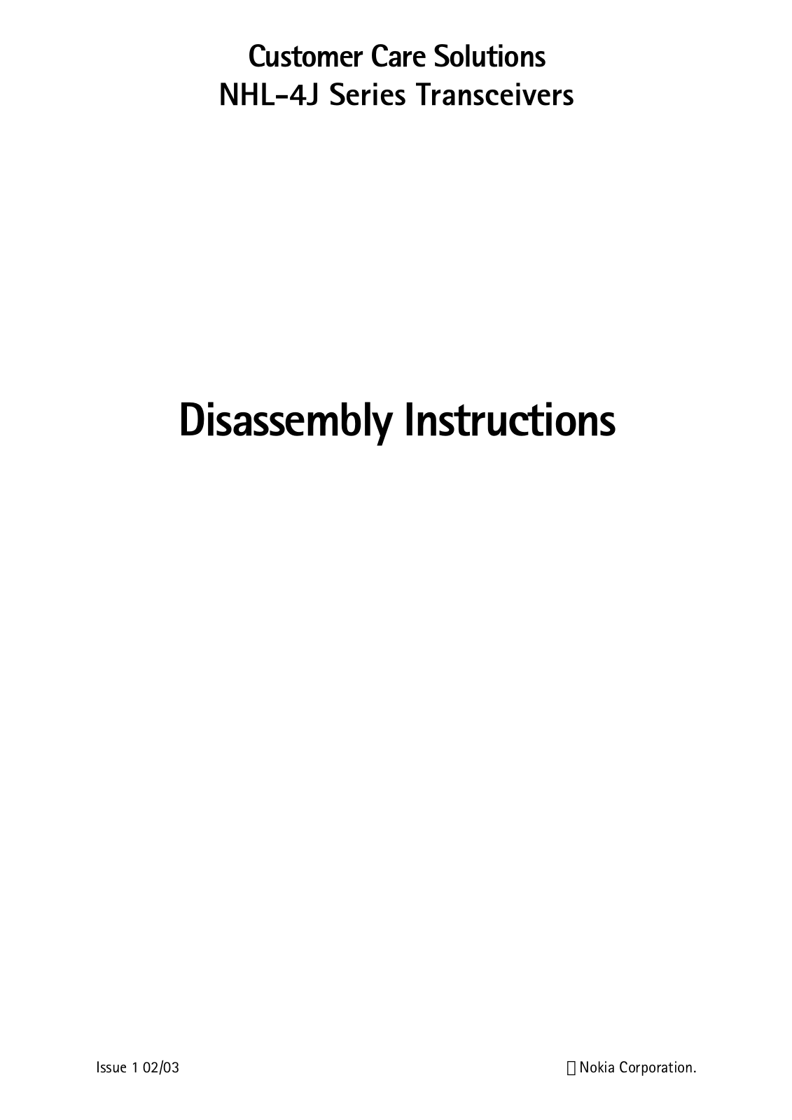 Nokia 7250, 7250i Service Manual 05_nhl4j_disassembly