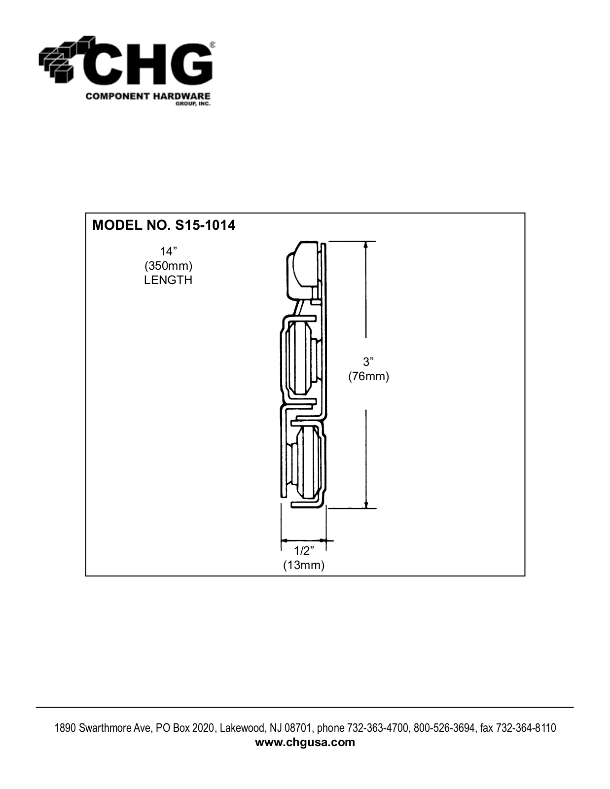 Component Hardware S15-1014 User Manual