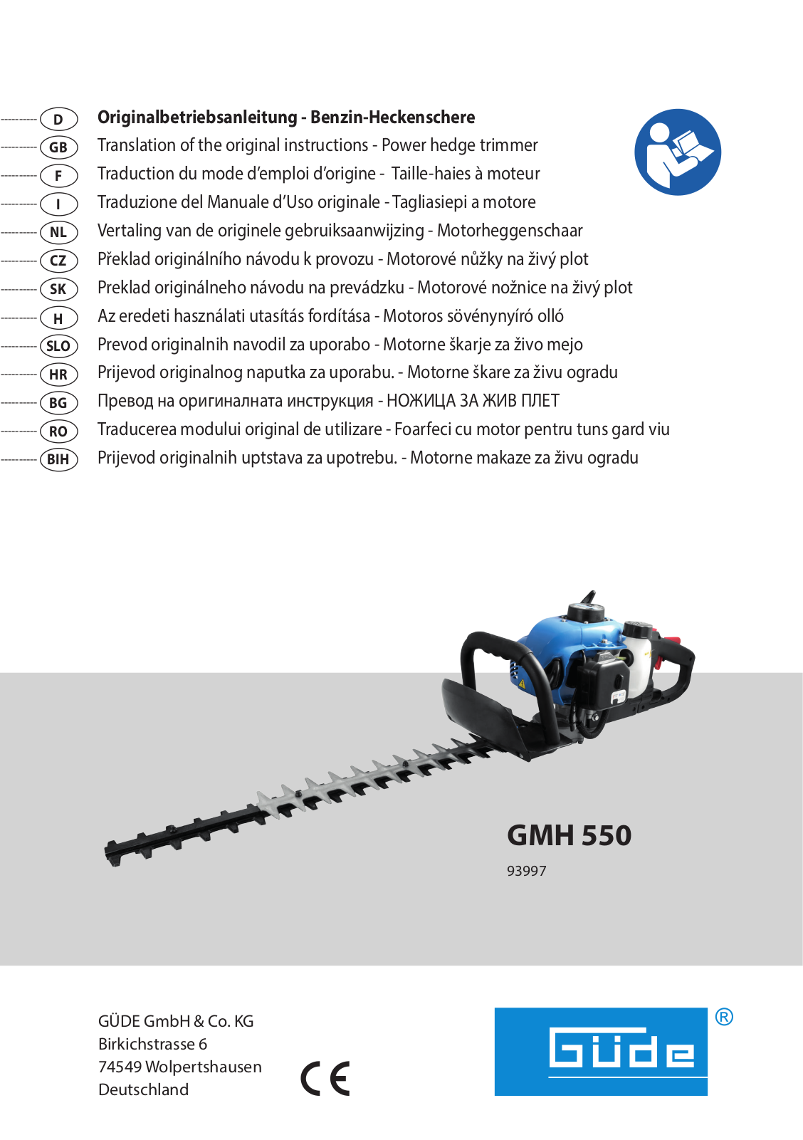 Güde GMH 550 Service Manual