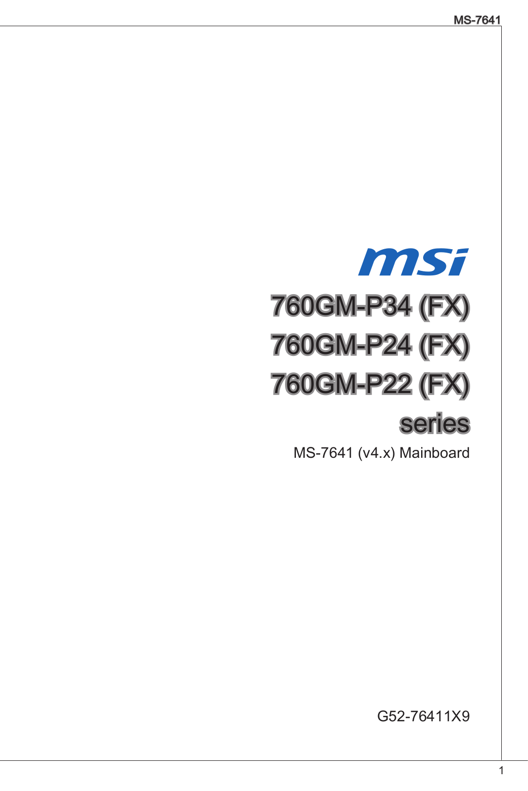 MSI 760GM-P34 User Manual