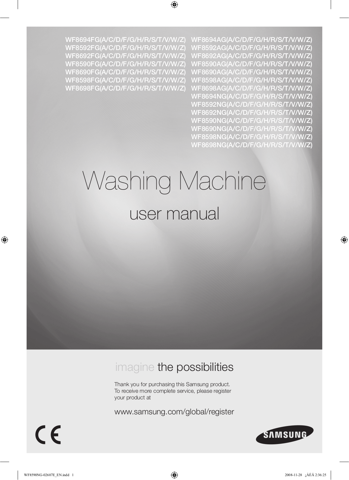 Samsung WF8590NGW User Manual