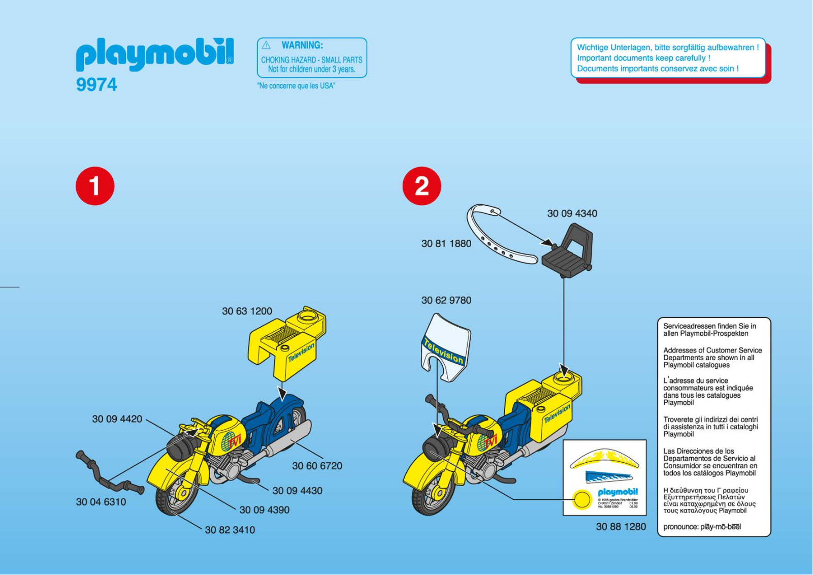 Playmobil 9974 Instructions