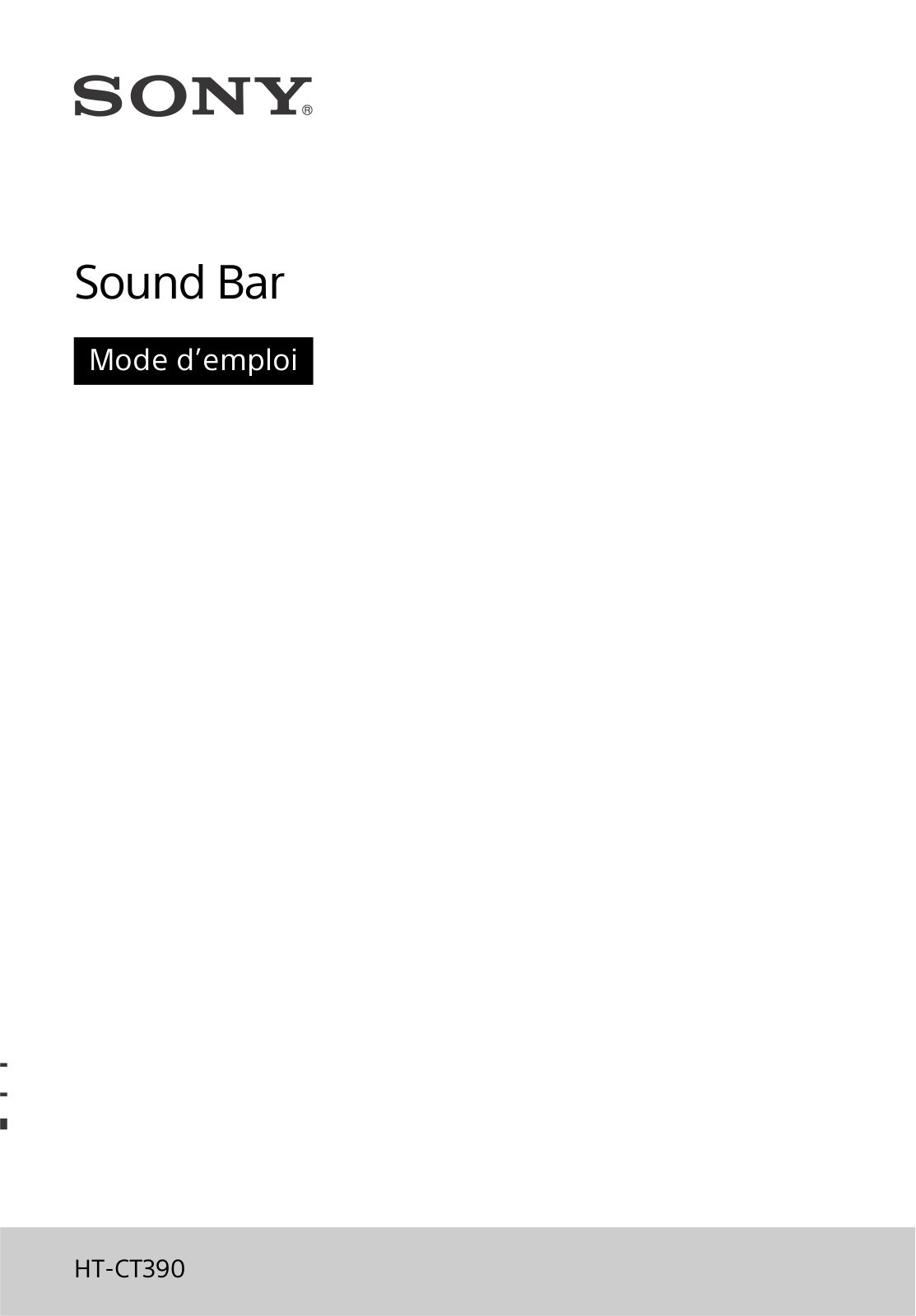 Sony HT-CT390 Users guide