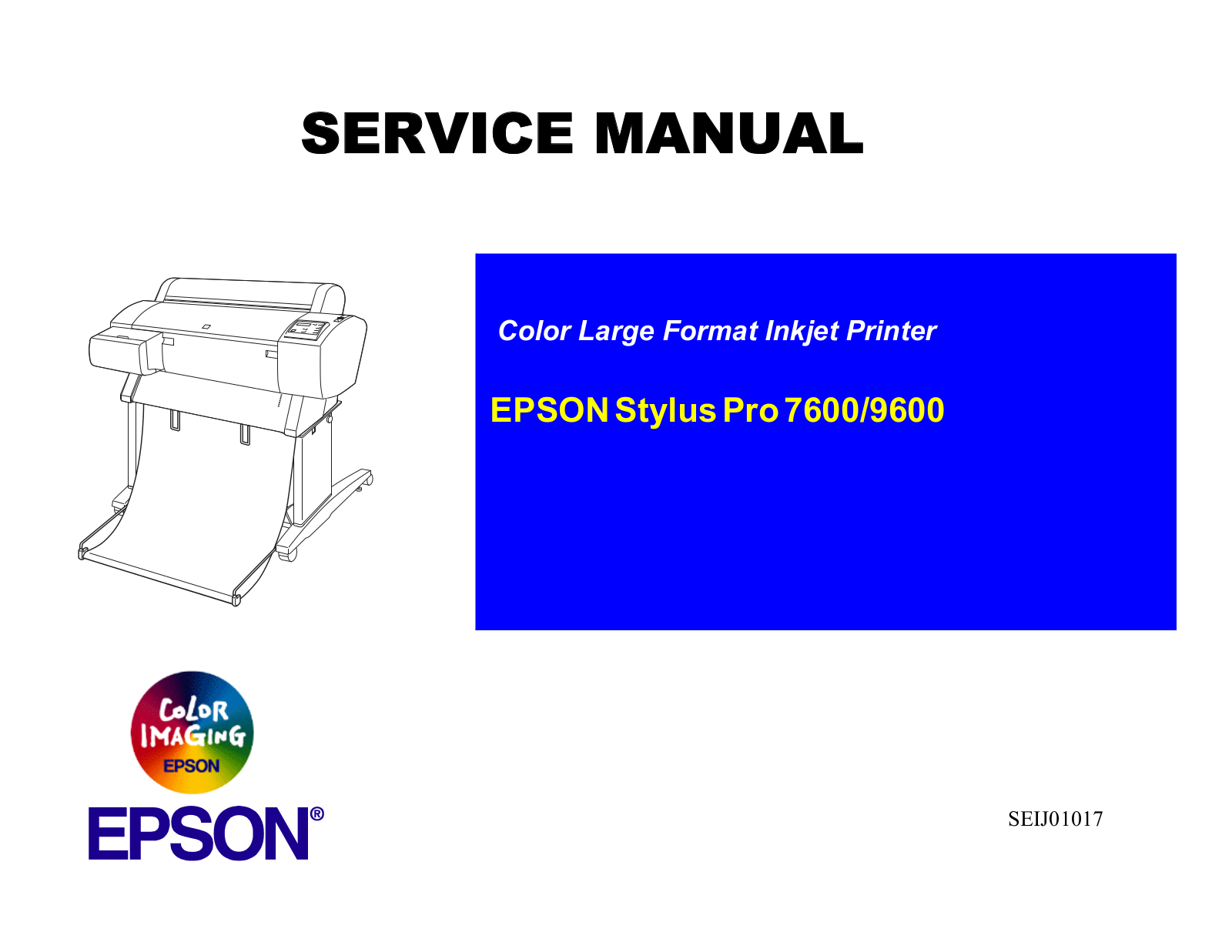 Epson Pro 7600, Pro 9600 User Manual