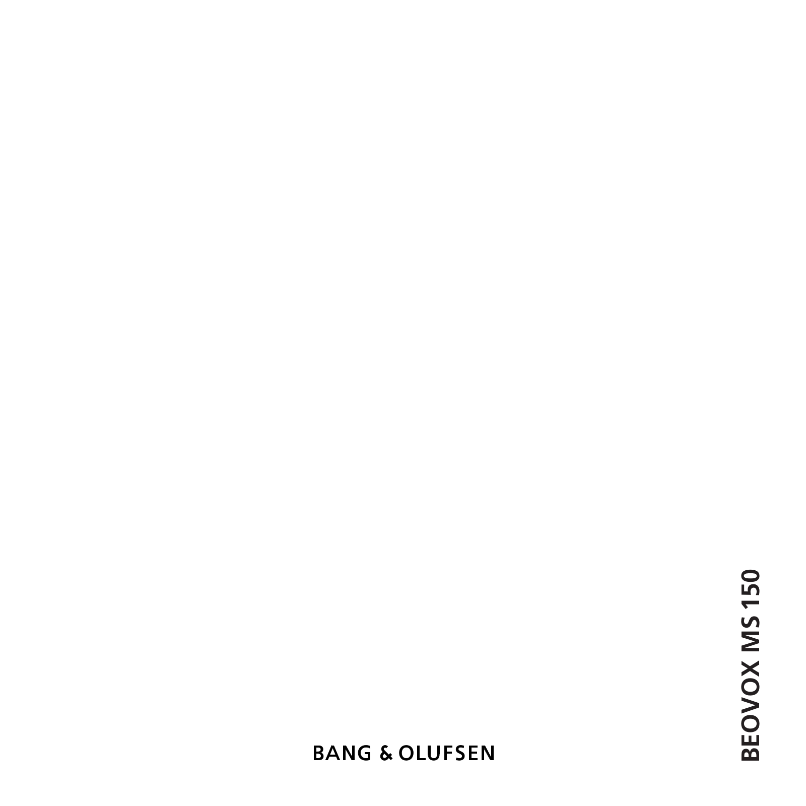 Bang and Olufsen Beovox MS-150 Owners manual