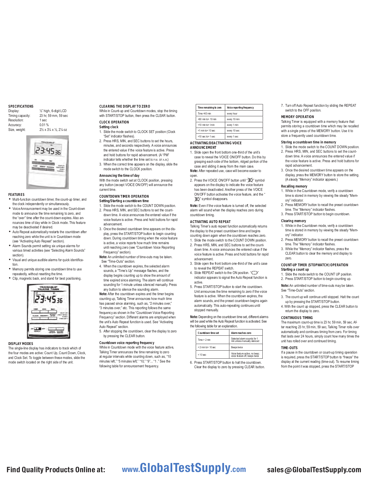 Traceable 98766-76 User manual - ManualMachine.com