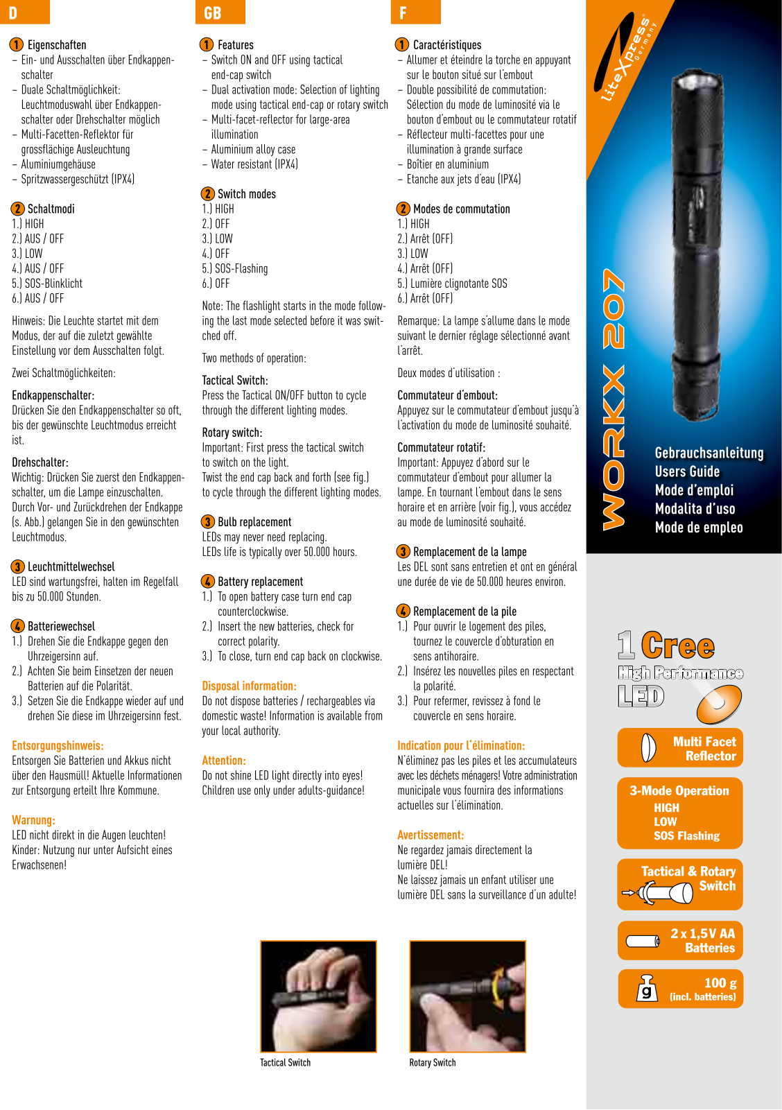 LiteXpress WORKX 207 User guide