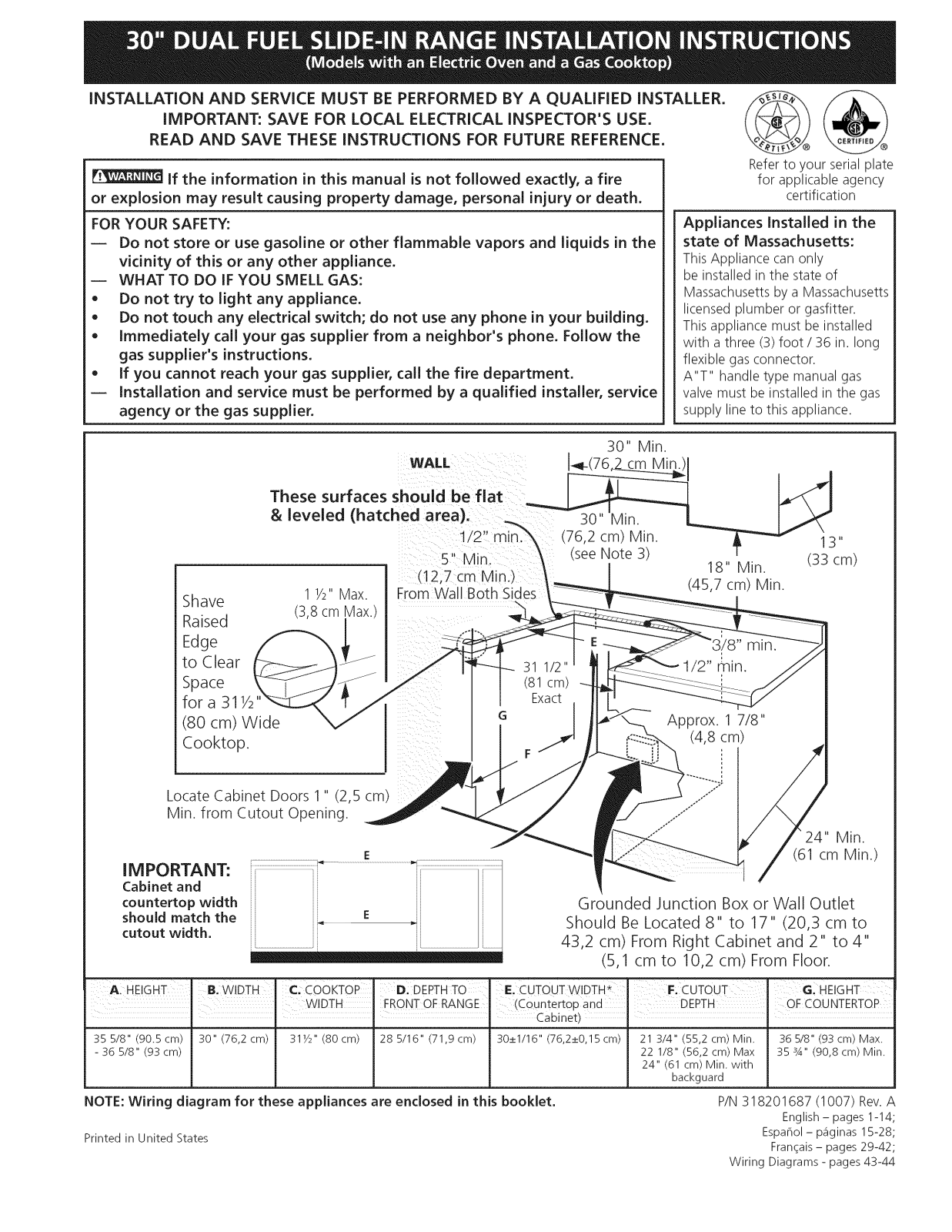 Electrolux EI30DS55JS2, EI30DS55LBA, EI30DS55LBB, EI30DS55LWA, EI30DS55LWB Installation Guide - ManualMachine.com