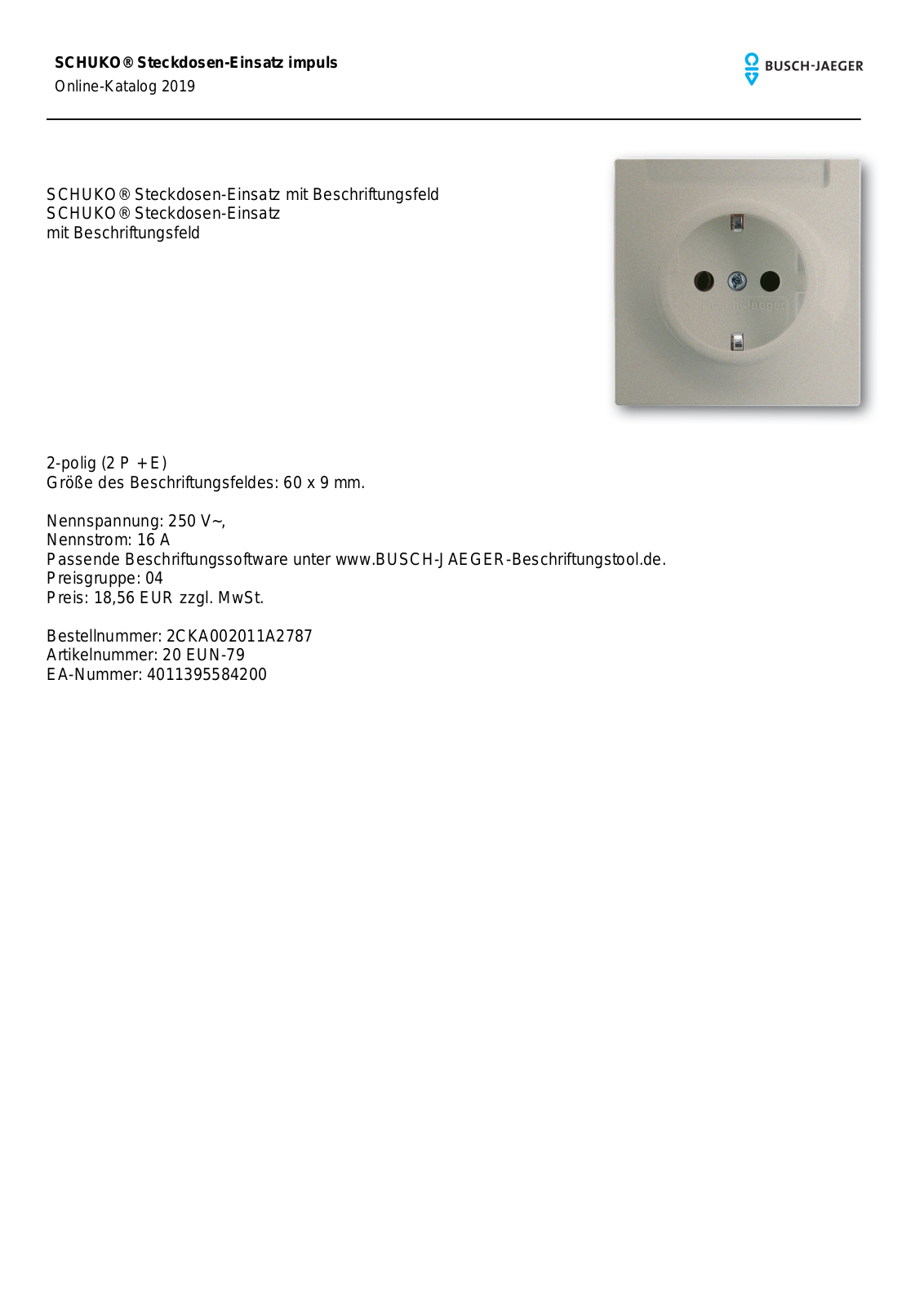 Busch-Jaeger 20 EUN-79 User Manual - ManualMachine.com