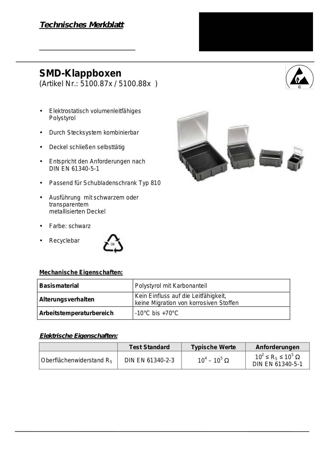 WARMBIER ESD BOX 1 SW Datasheet - ManualMachine.com