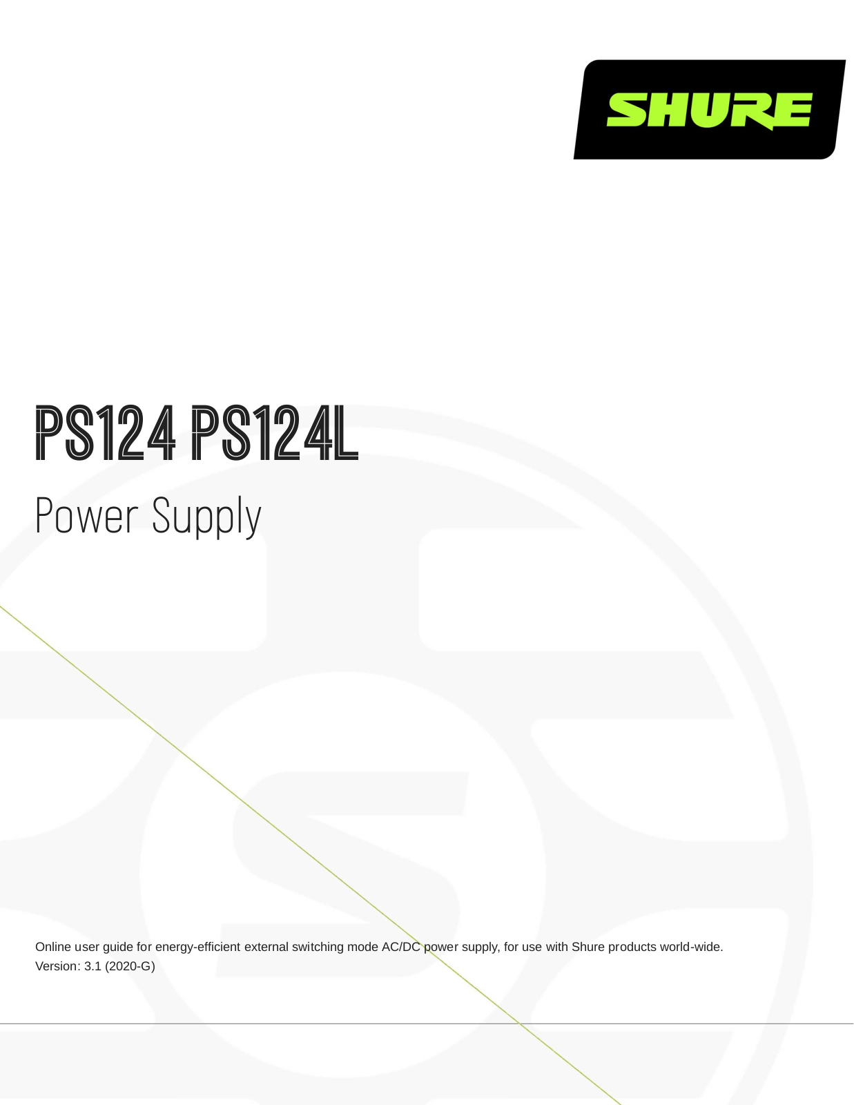 Shure PS124 User Guide - ManualMachine.com