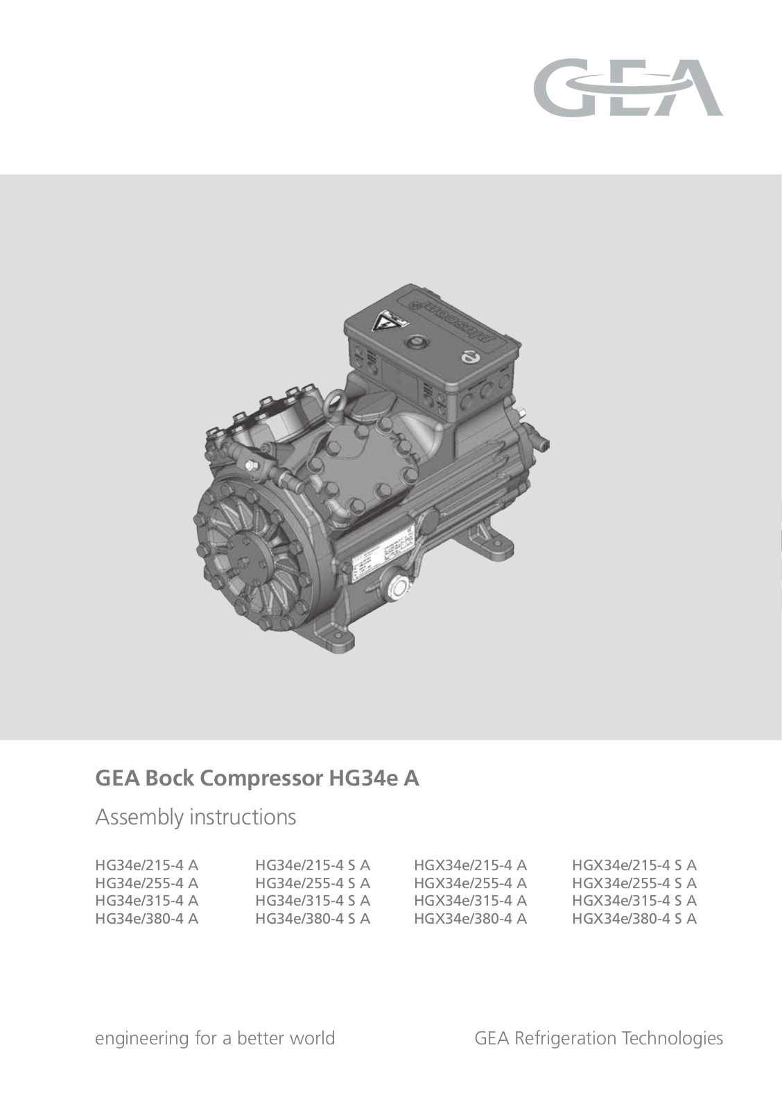 GEA Bock HG34eA User Manual