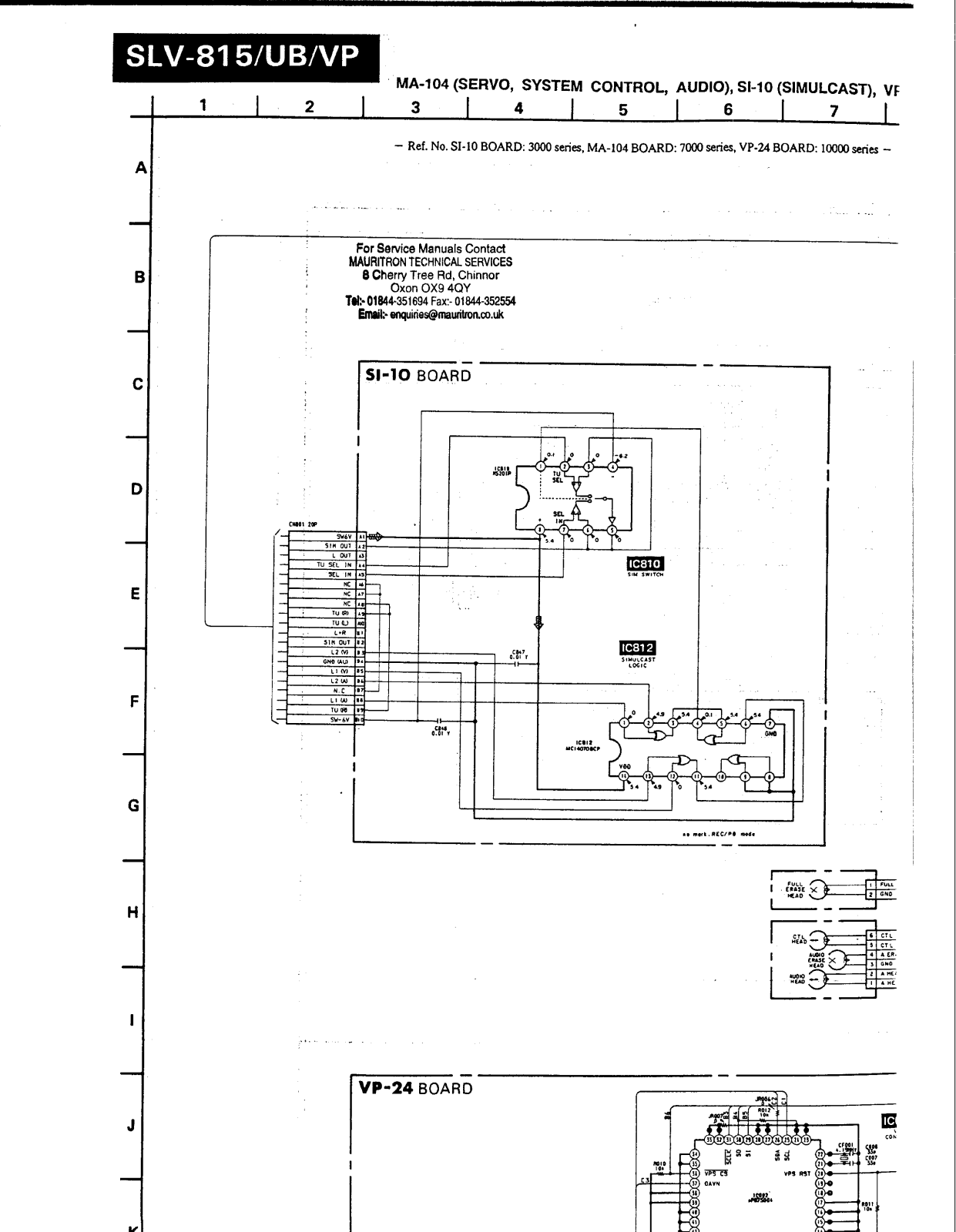 SONY slv815/ub/vp Service Manual Pages 151-200