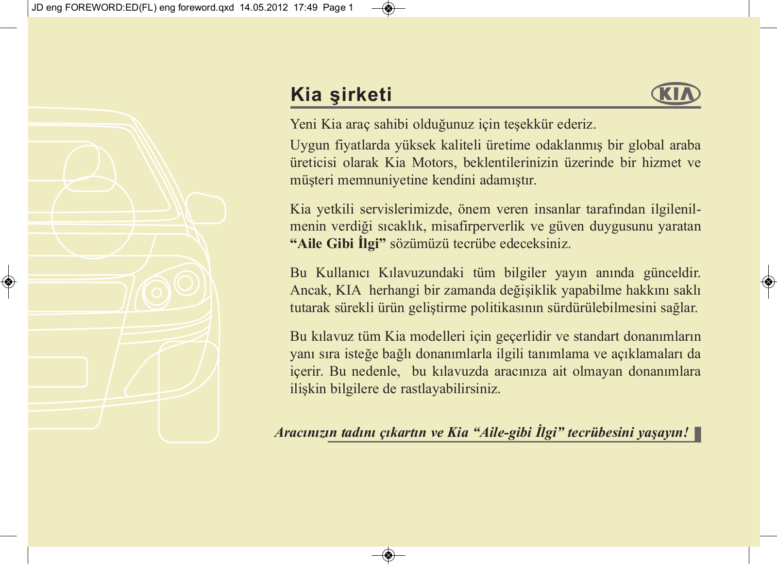 Kia Cee D 2013 Owner's Manual