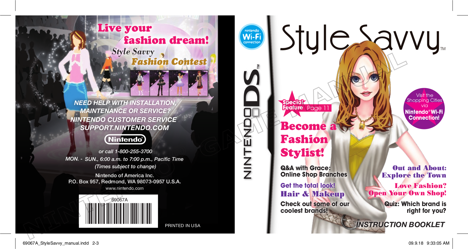 NINTENDO DS Style Savvy User Manual