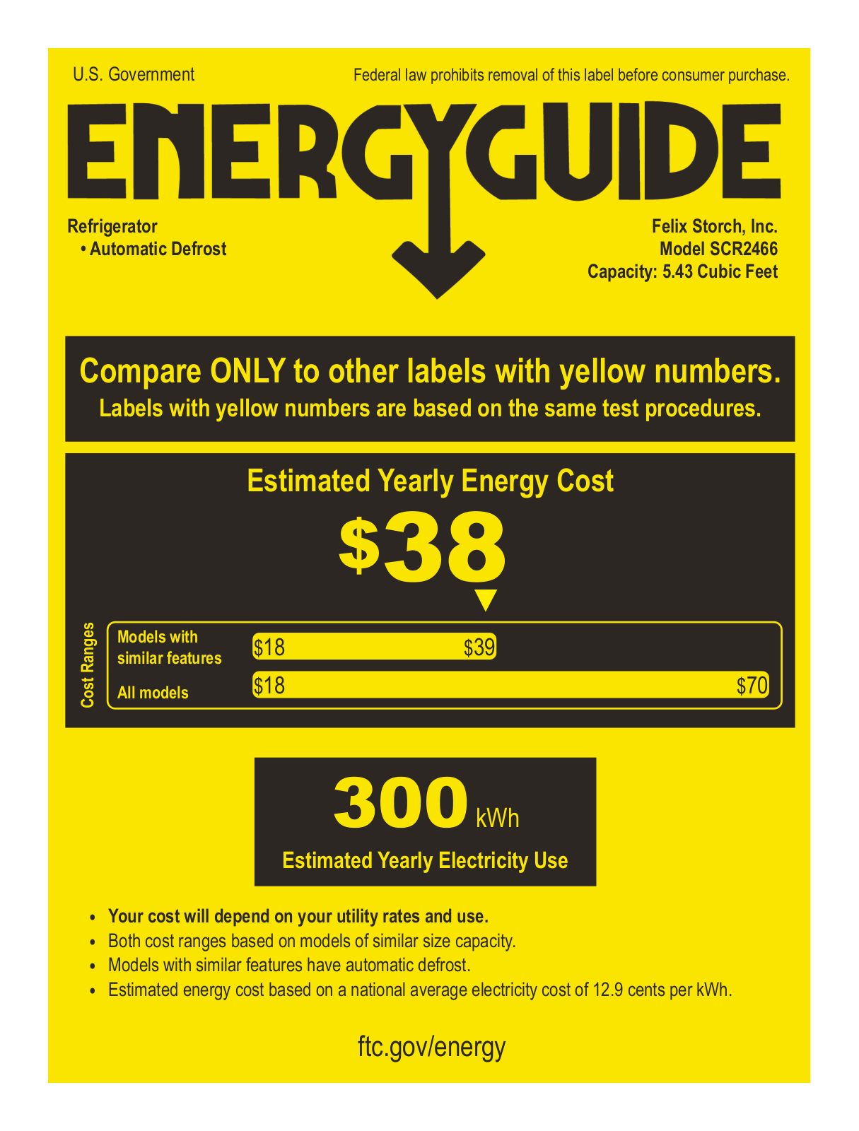 Summit SCR2466 Energy manual