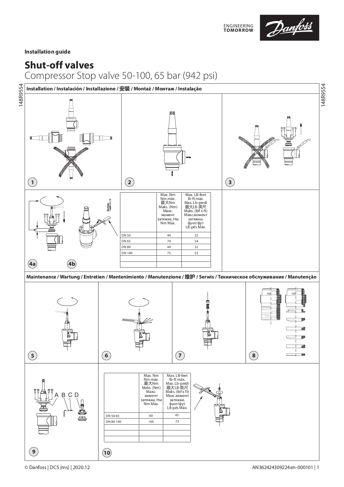 Danfoss Shut-off valves Installation guide