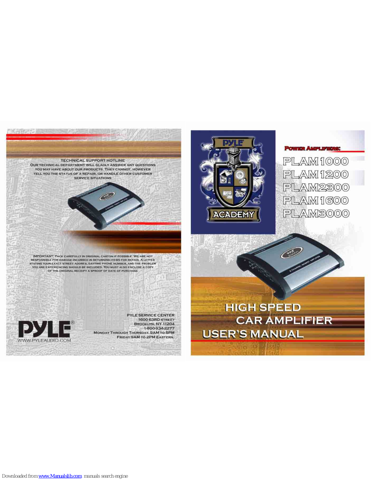 Pyle PLAM1200, PLAM1000, PLAM1600, PLAM2300, PLAM3000 User Manual - ManualMachine.com