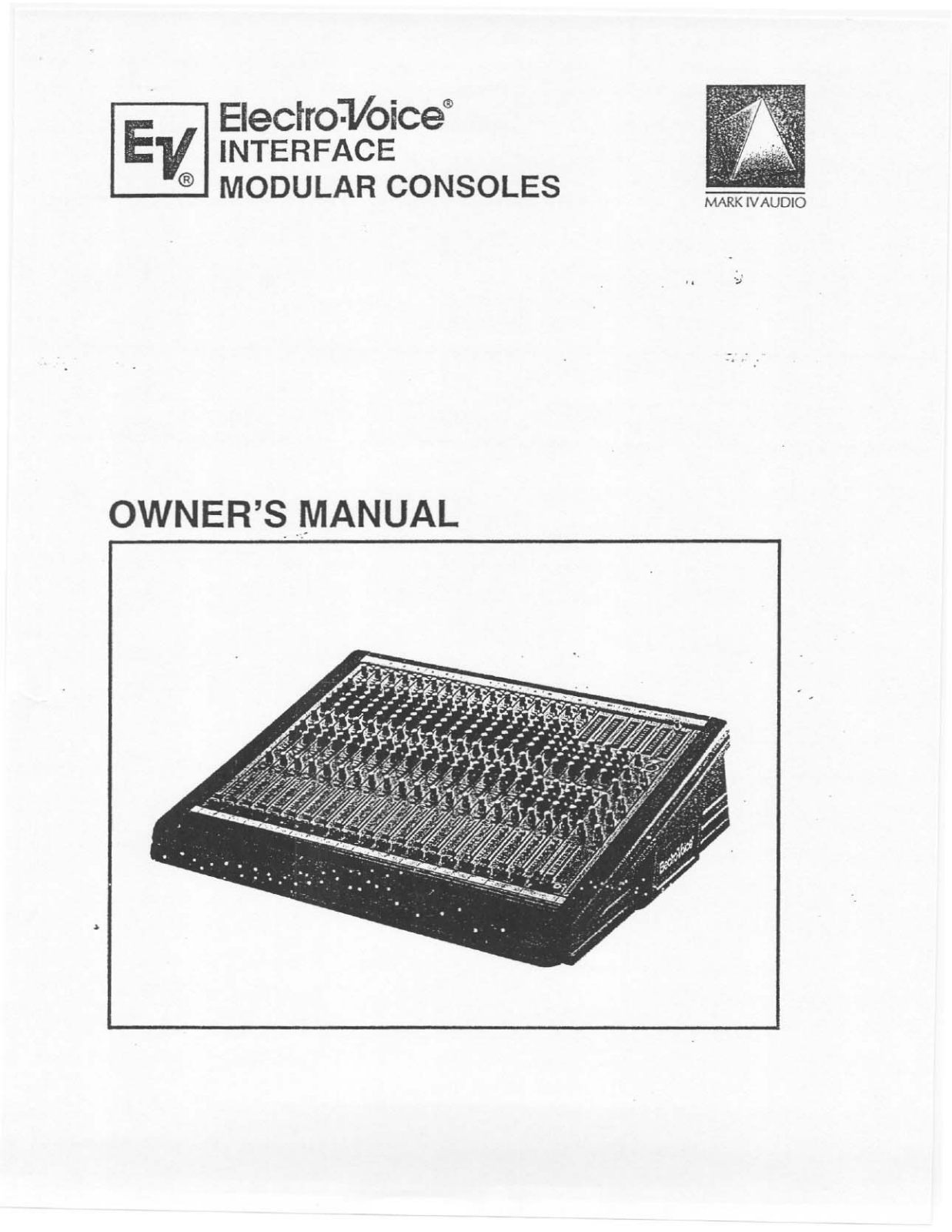 Electro-voice INTERFACE User Manual