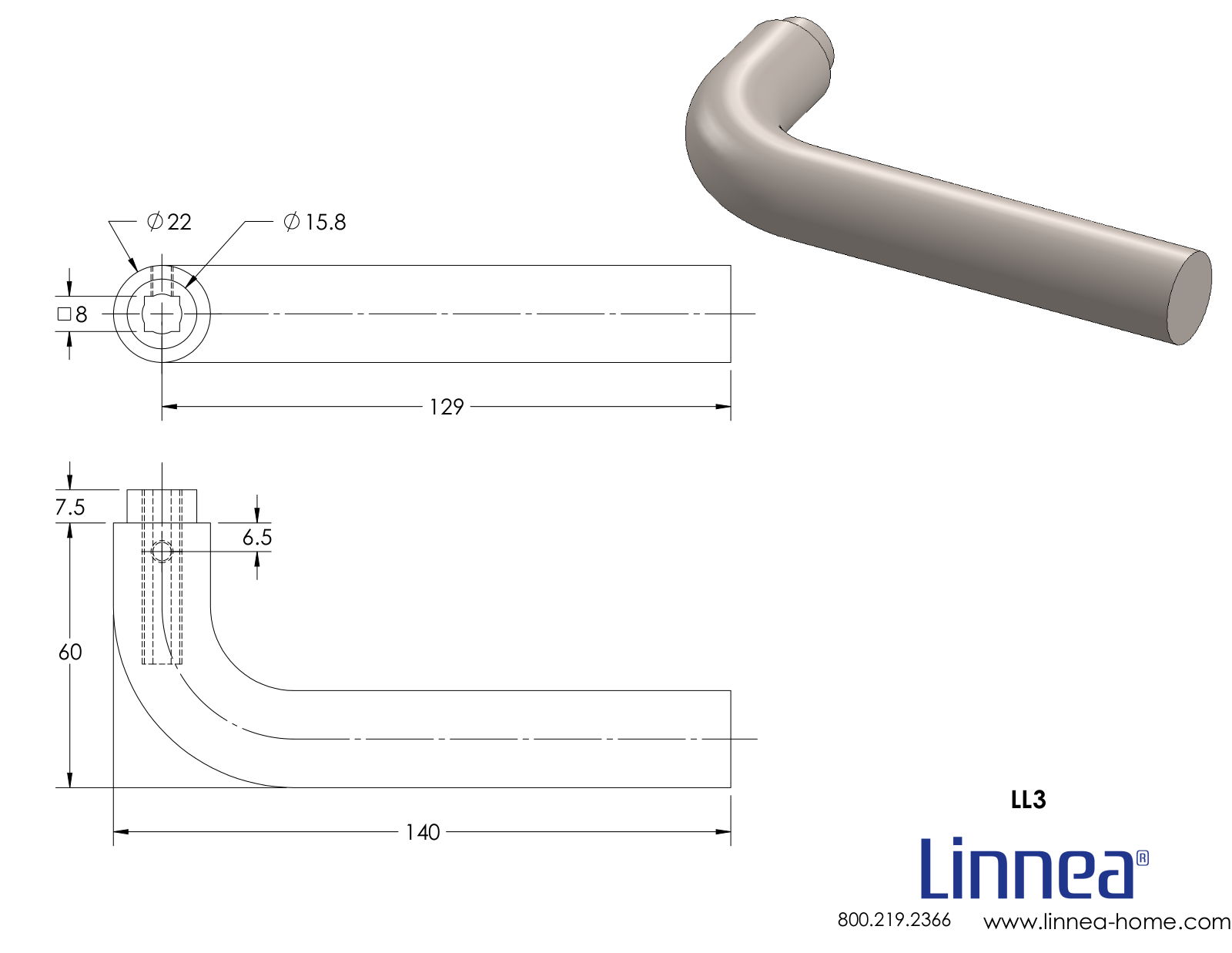 Linnea LNNE1834 Dimensions - ManualMachine.com