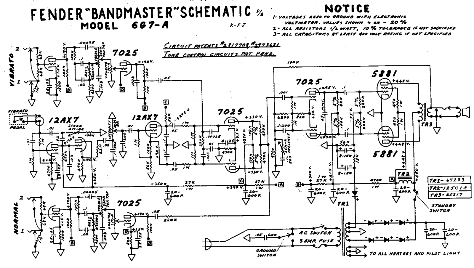 Fender 6g7a schematic