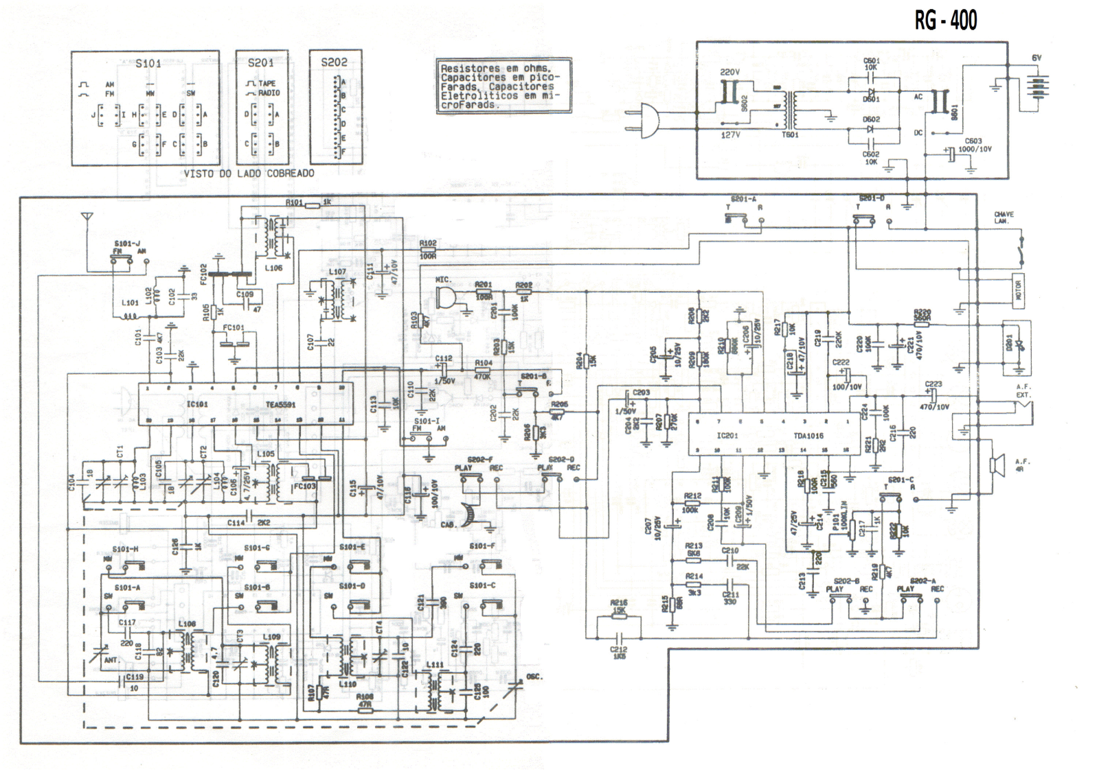 FRAHM RG-400 Schematic