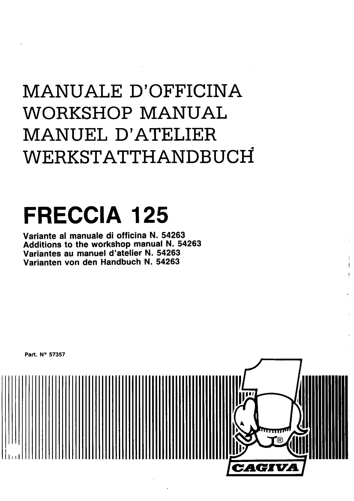 Cagiva Freccia 125 Workshop Manual