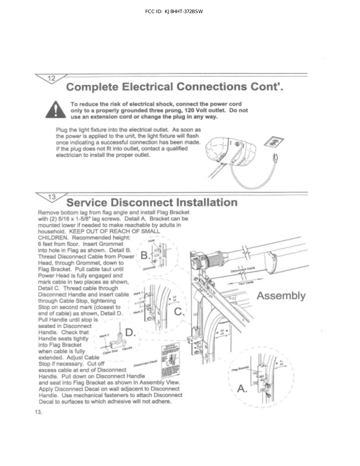 Wayne Dalton HHT-372BSW Users Manual