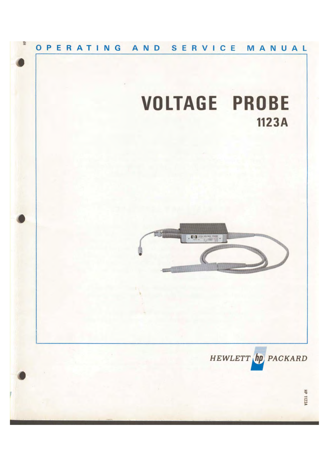 Hewlett-Packard 1123A User Manual