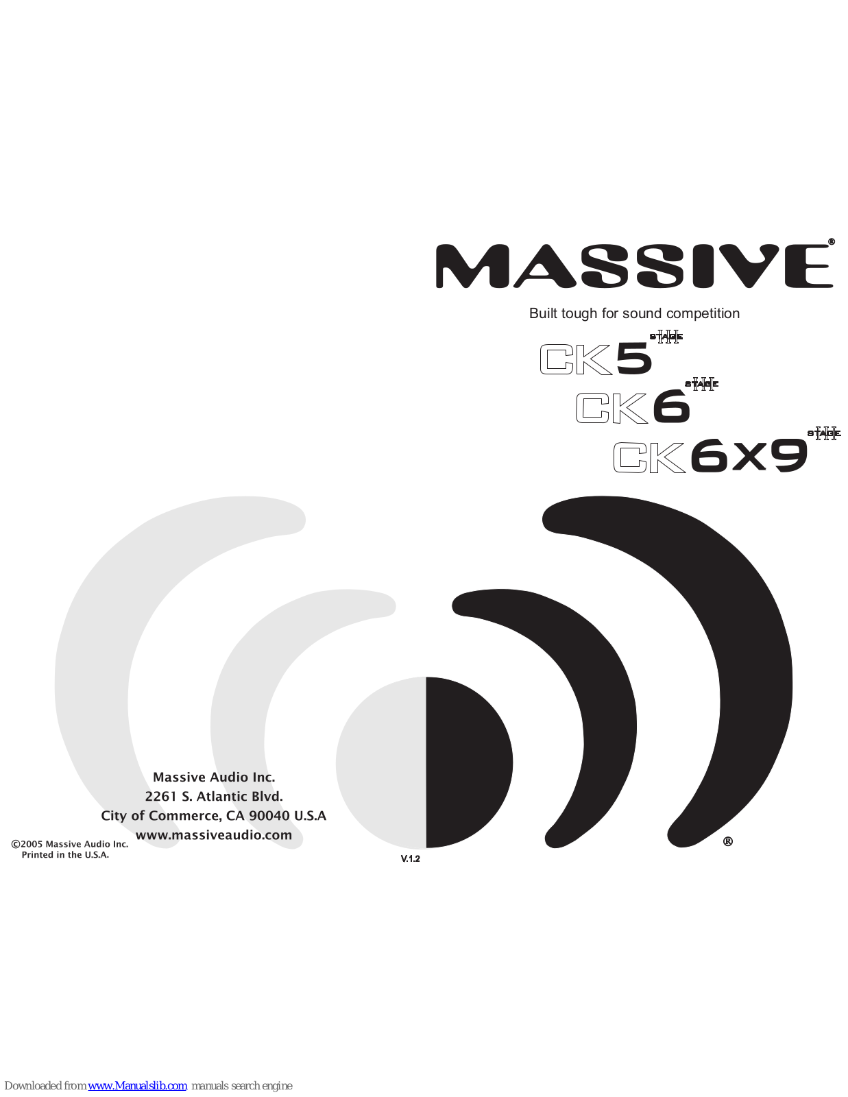 Massive Audio CK5 Stage III, CK6 Stage III, CK6x9 Stage III User Manual