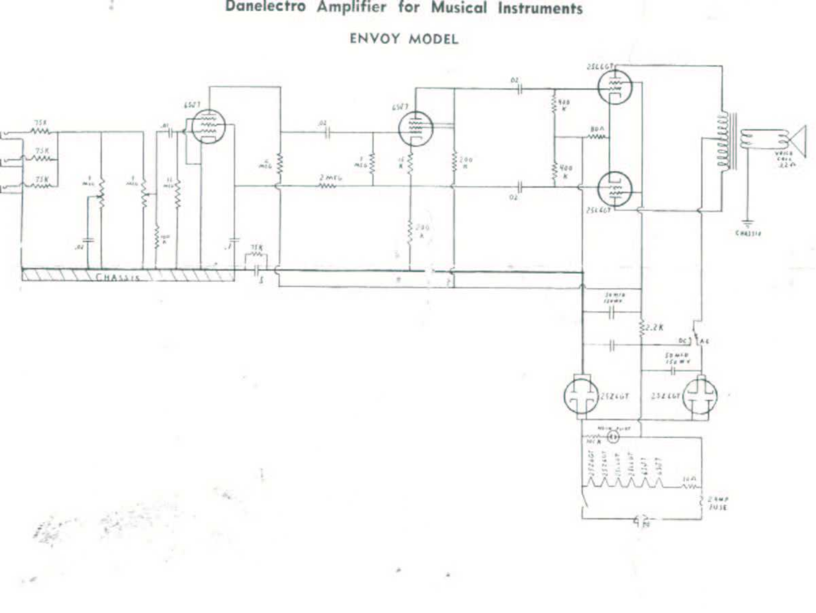 Danelectro envoy schematic