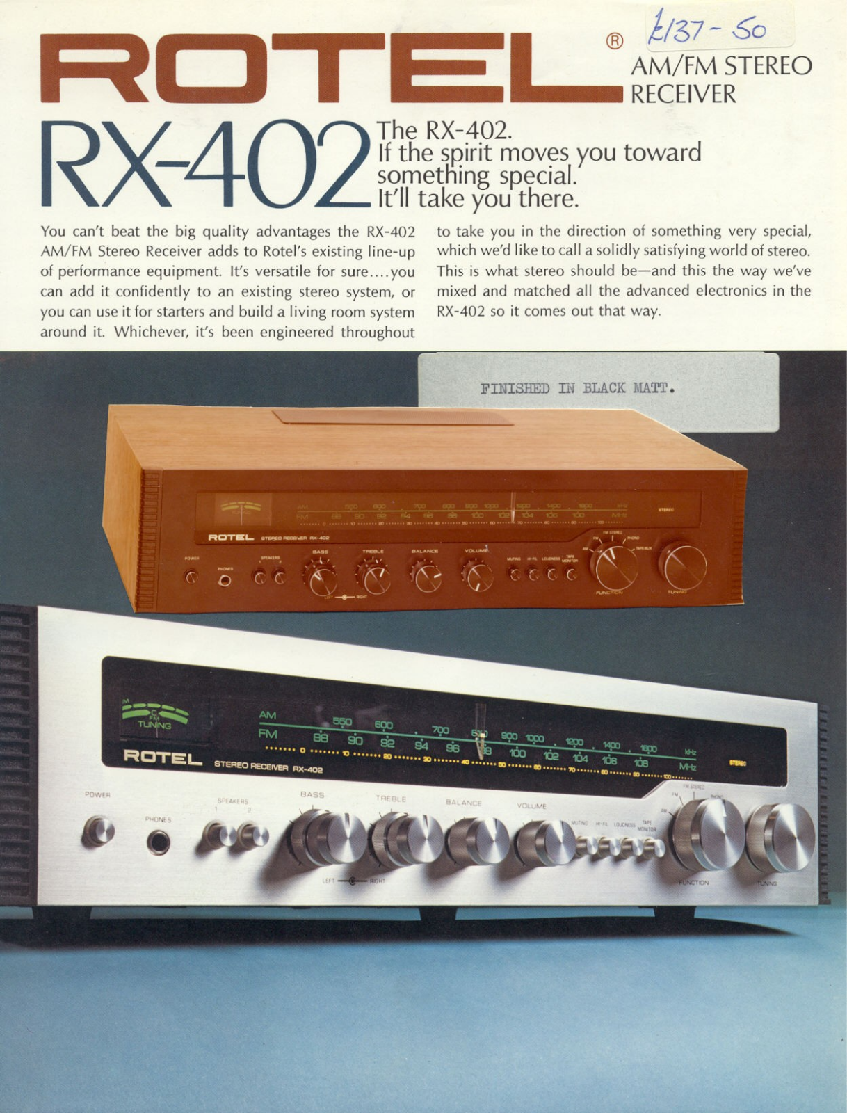 Rotel RX-402 Brochure