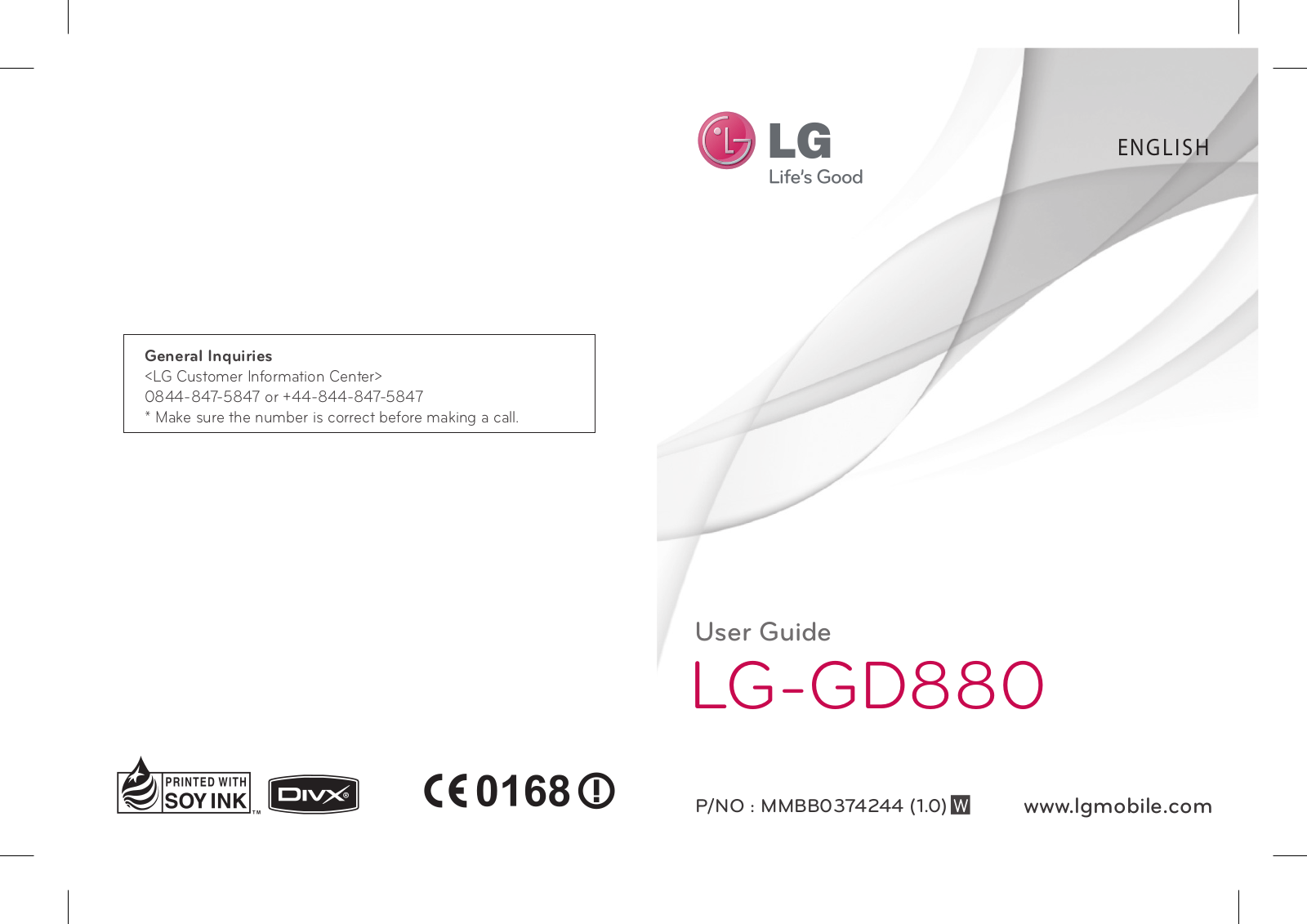 LG GD880 Owner's Manual