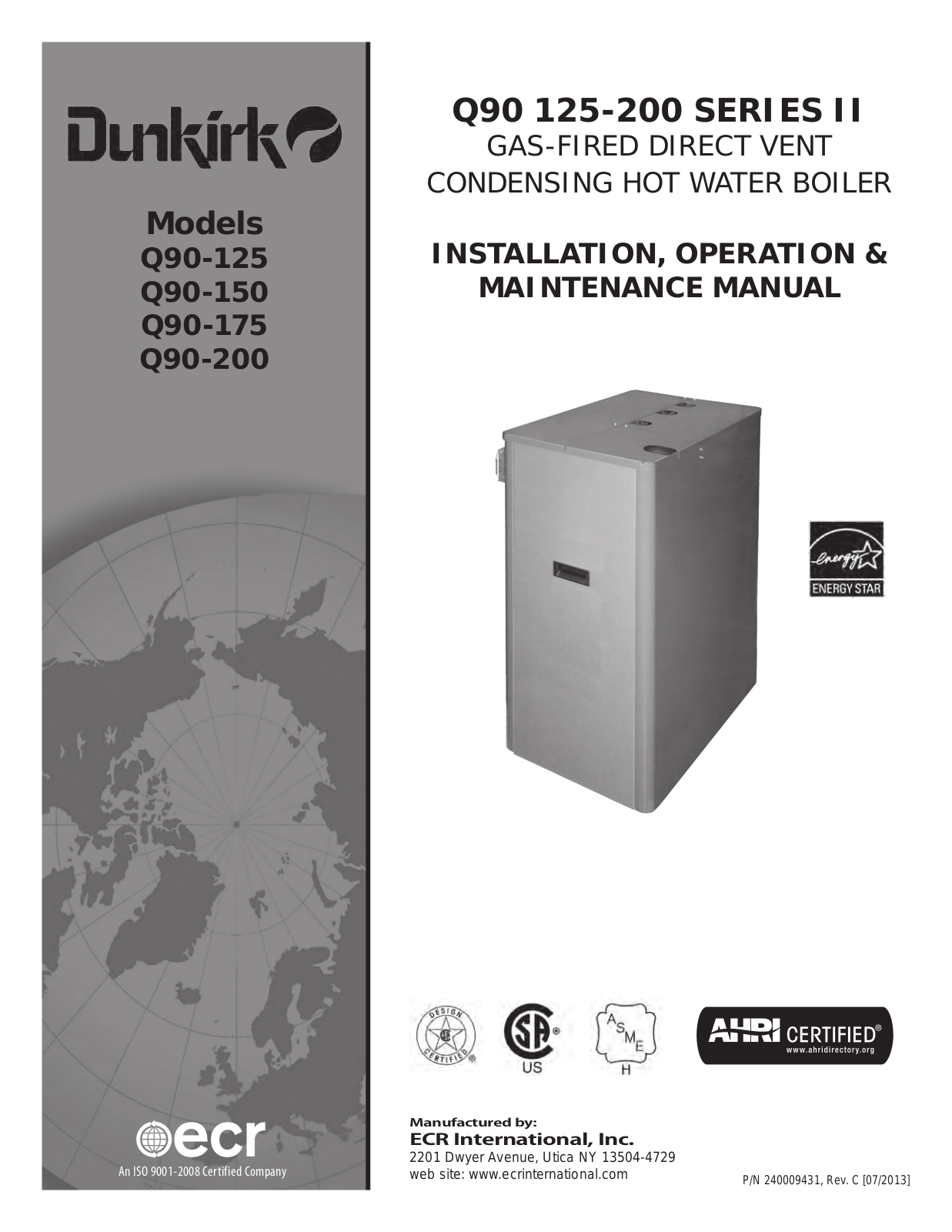 Dunkirk Q90-200 Series II User Manual