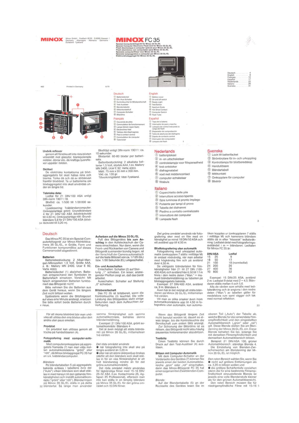 MINOX FC 35 User Manual