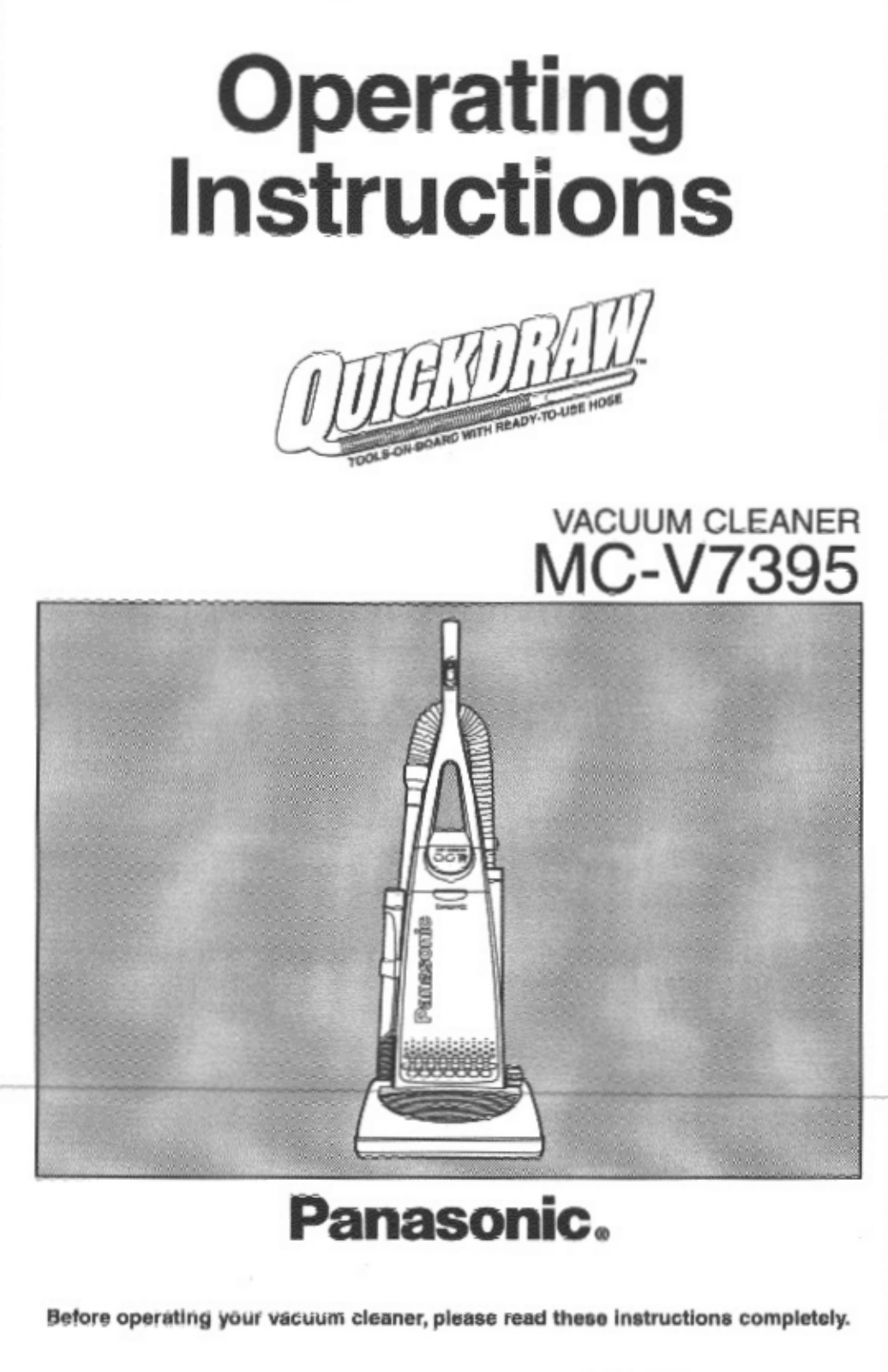 Panasonic MC-V7395 User Manual