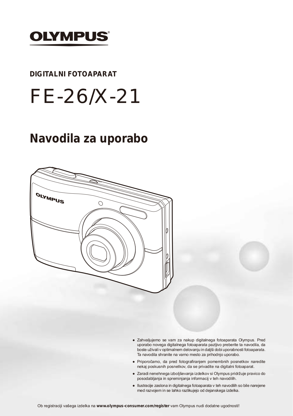 OLYMPUS FE-26 User Manual