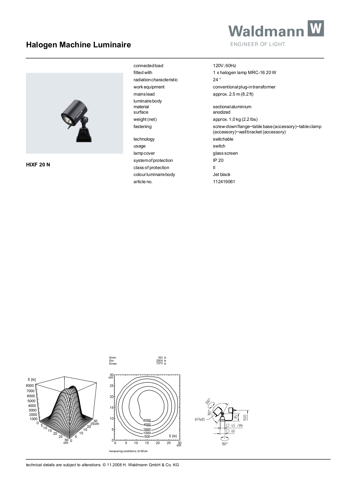 Waldmann 112419061 Information guide