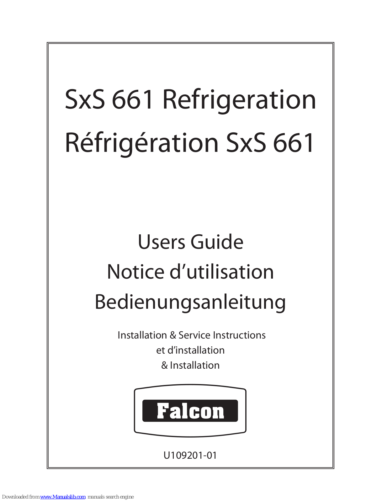 Falcon FSXS661SS, SxS 661 User Manual