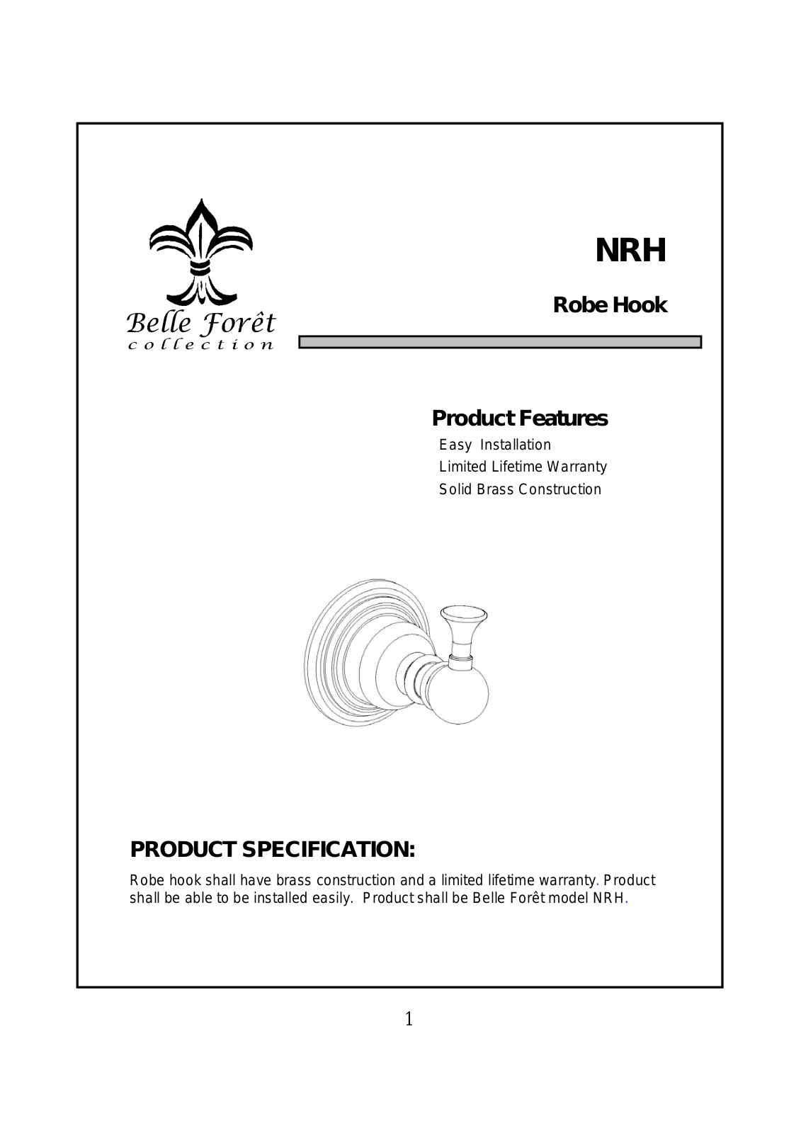 Factory Direct Hardware NRH User Manual