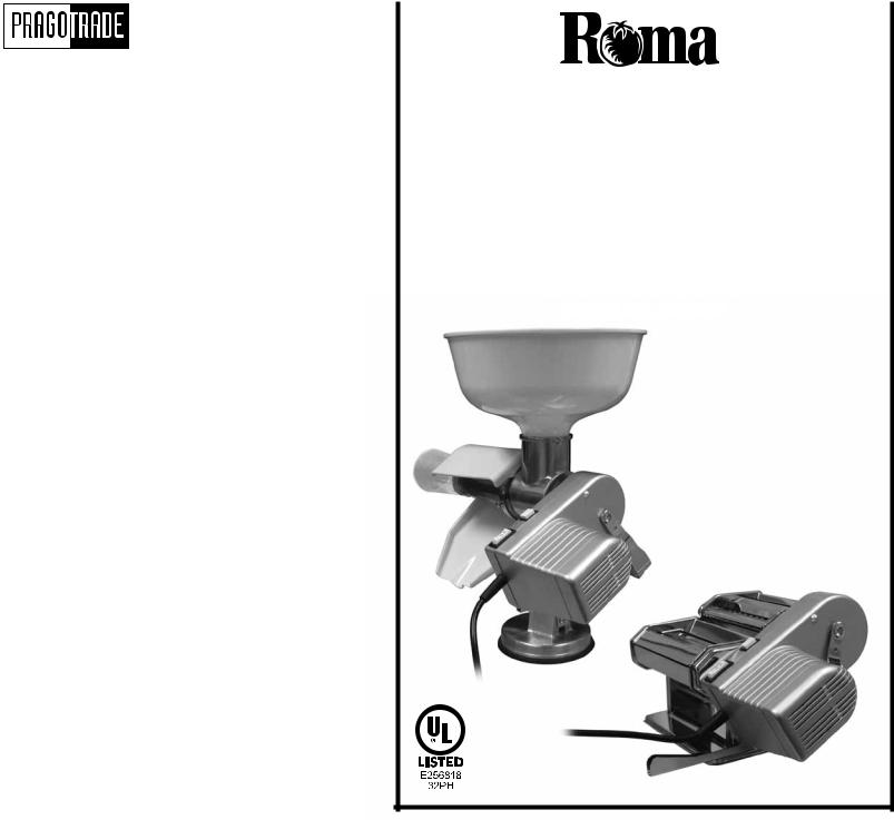 Weston Roma 2-Speed Electric Motor Attachment User Manual