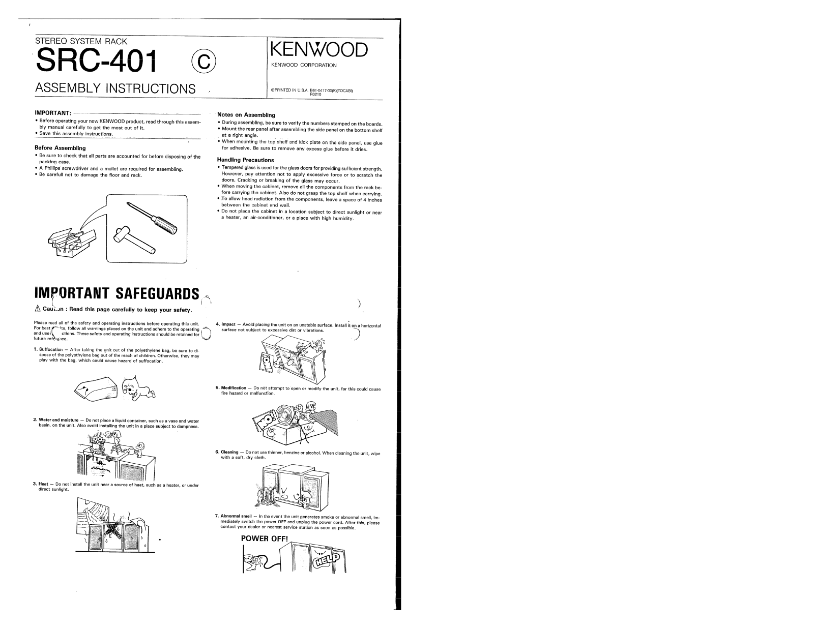 Kenwood SRC-401 Owner's Manual