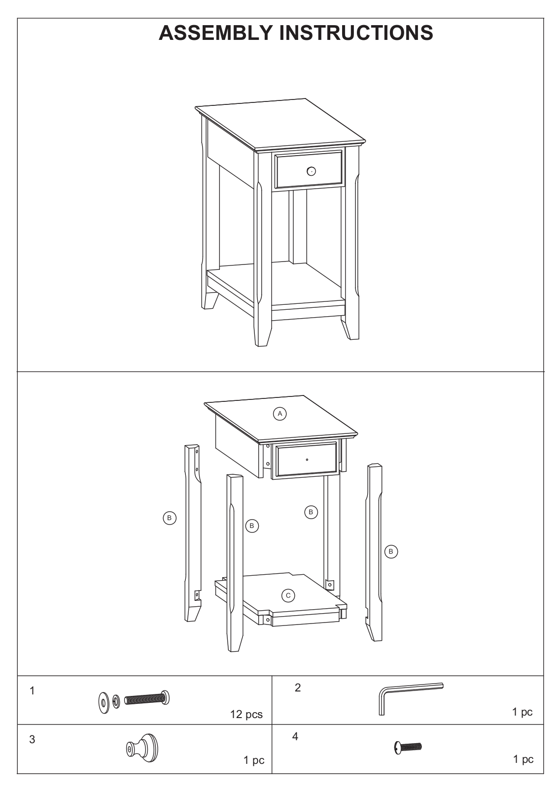 Alcott Hill W006116580 Assembly Instructions - ManualMachine.com