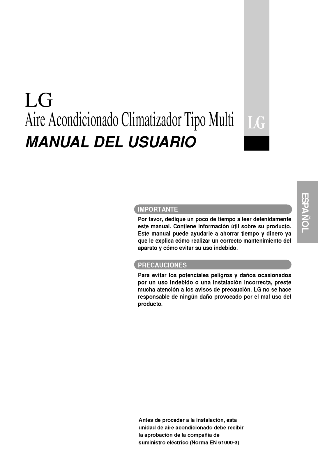 Lg LM-3061H2L, FMN2460NL, FMU2160N3L, FMU1860N2L, FMU3060N4L User Manual