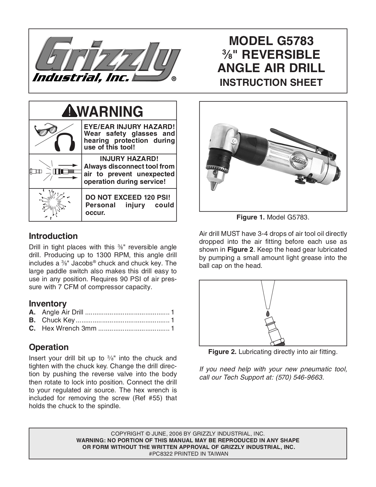 Grizzly G5783 User Manual