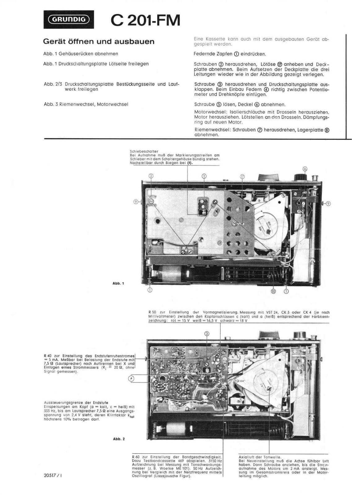 Grundig C-201 Service Manual