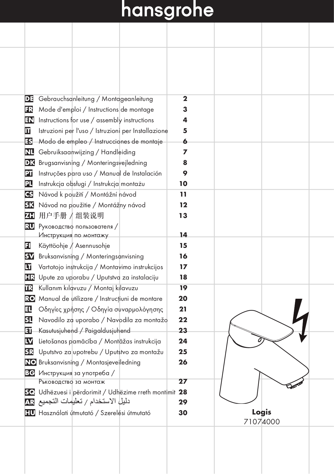 grohe 71074000 Service Manual