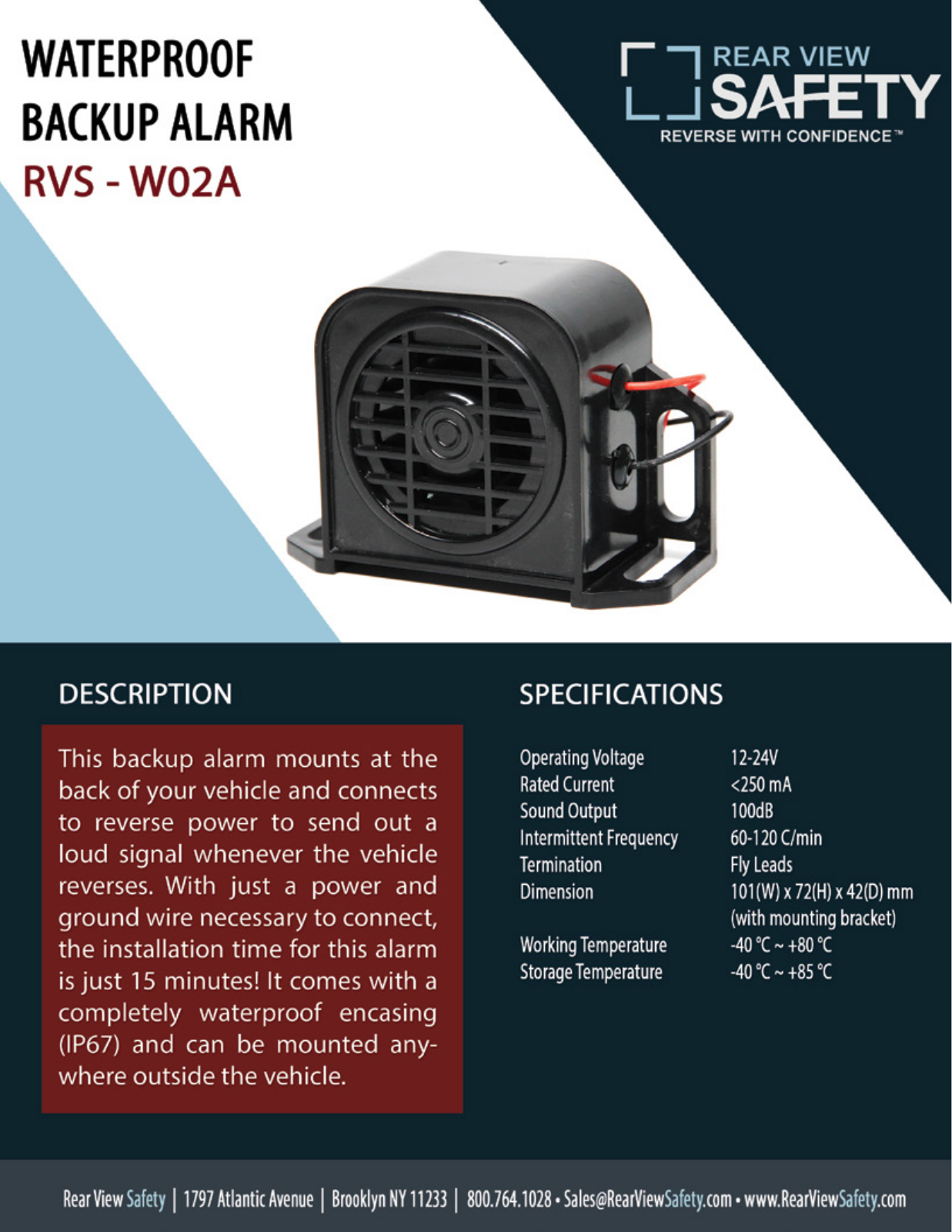 RVS Systems RVS-SF215 Specsheet