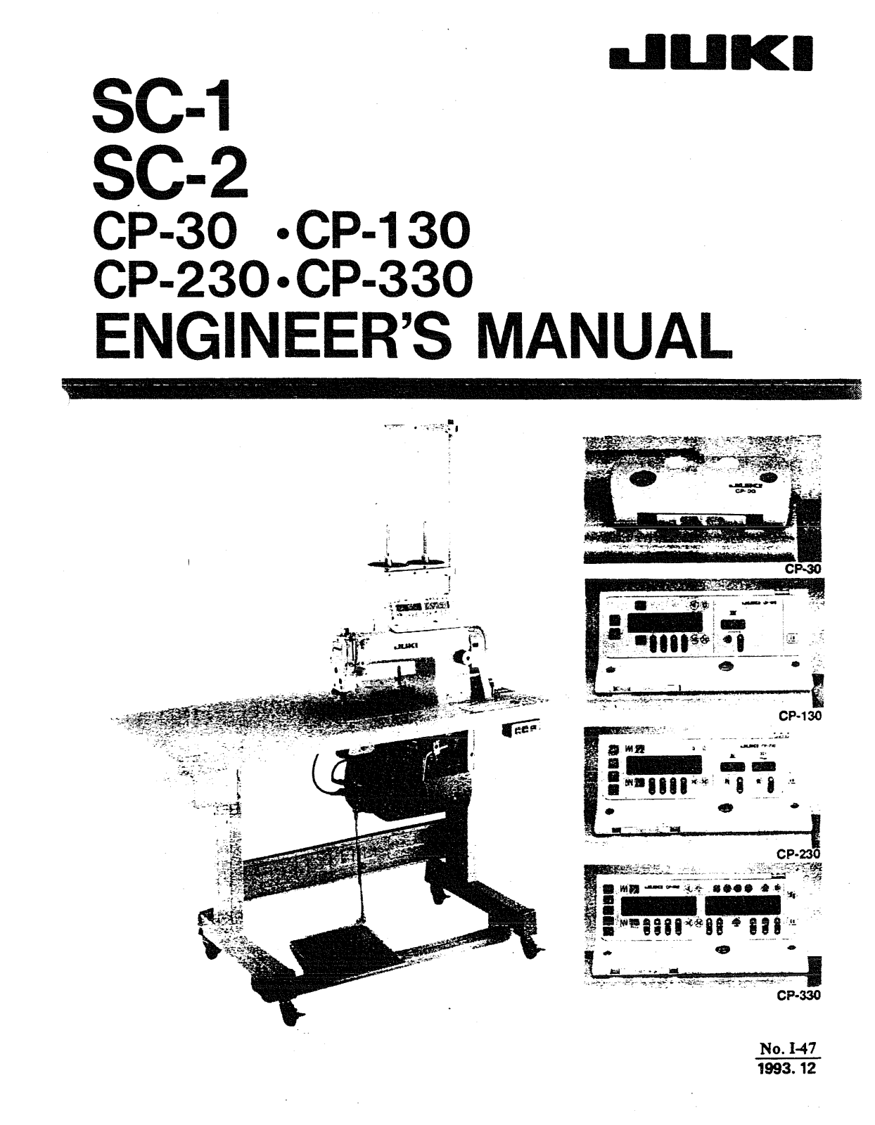 juki SC-1, SC-2 ENGINEER MANUAL