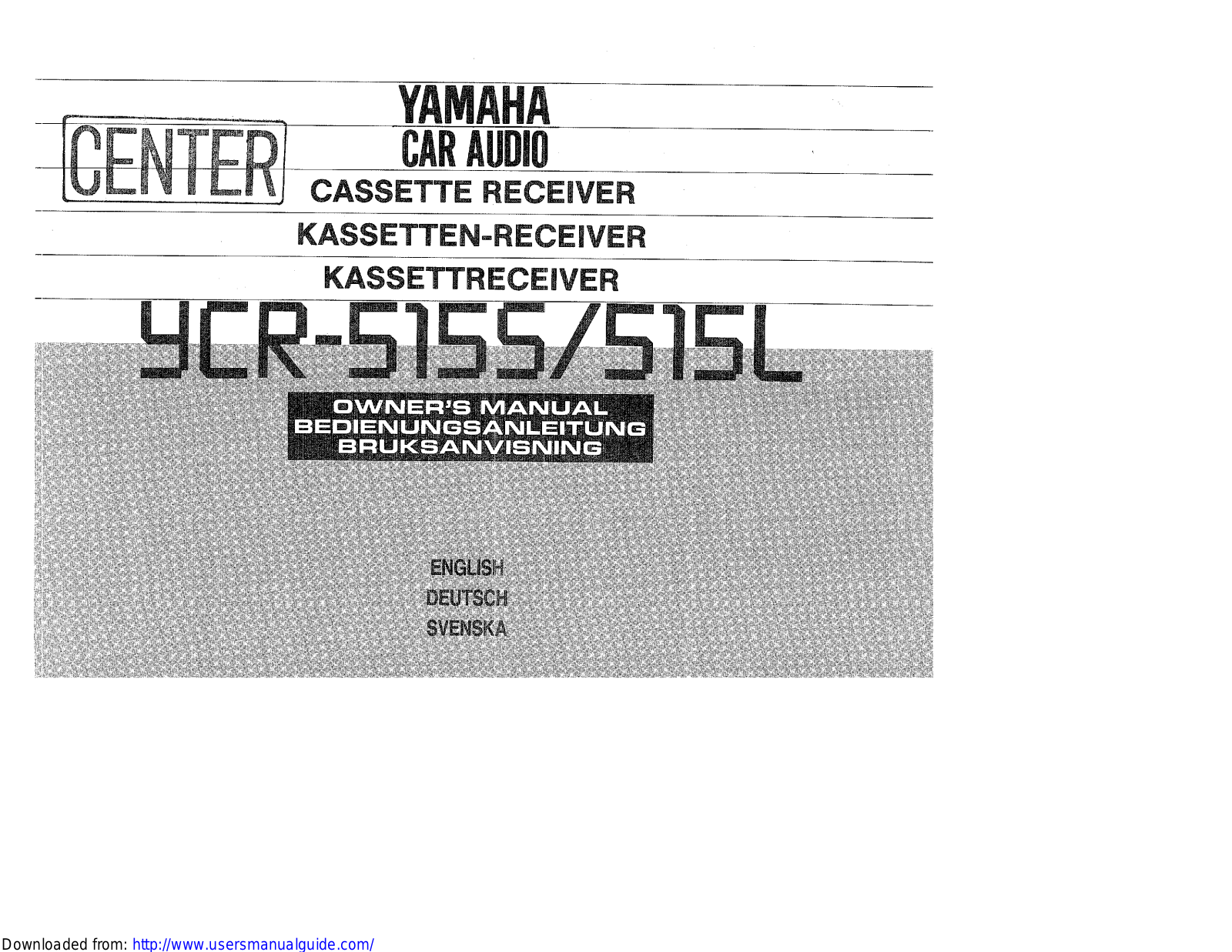 Yamaha Audio YCR-515S User Manual